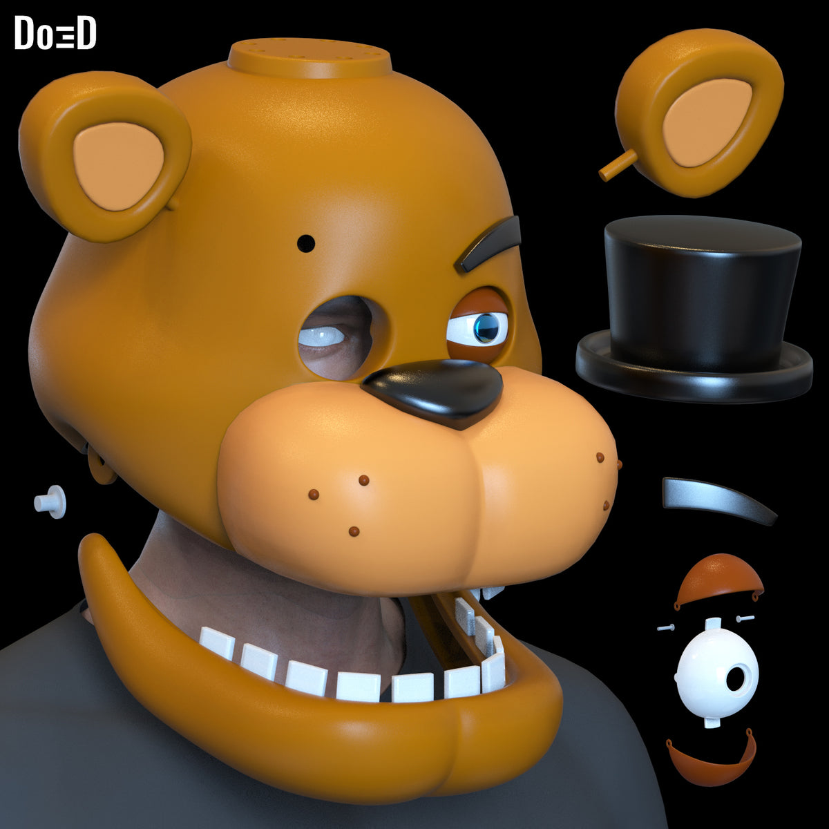 Freddy Fazbear Helmet Five Nights at Freddy's | 3D printable model file #FF41