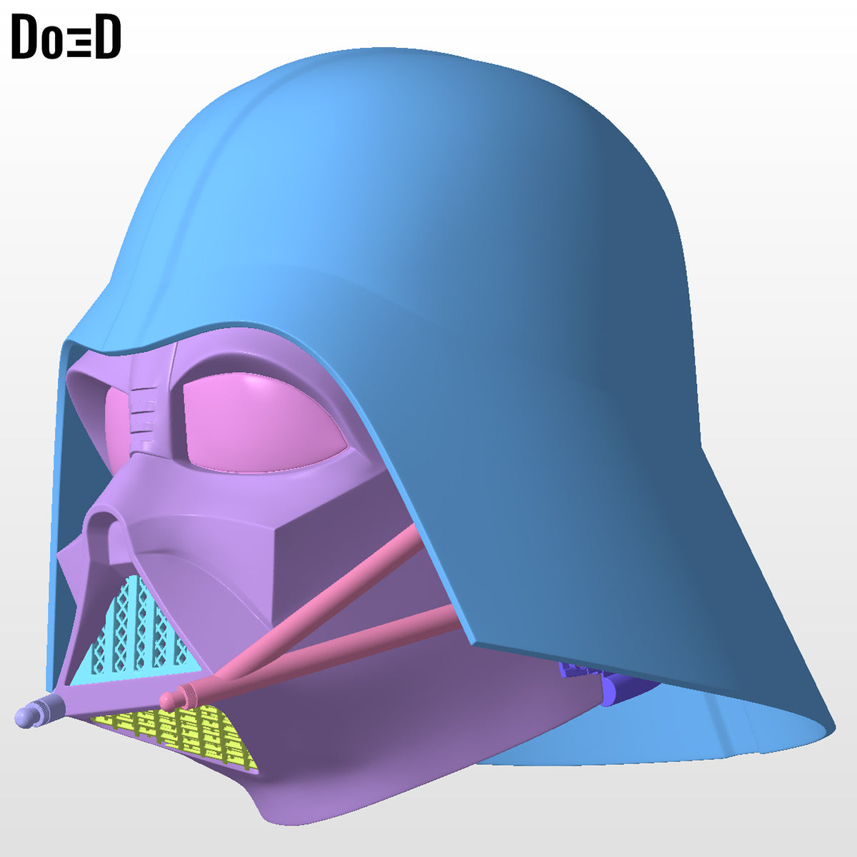 Classic Darth Vader Star Wars Helmet w/ Dome + Neck Strap|3D Model Project #6705