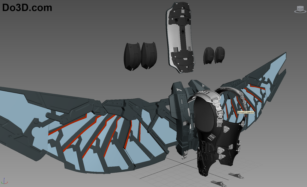 EXO-7 Falcon Wings Body Armors from Captain America | 3D Printable Model #269