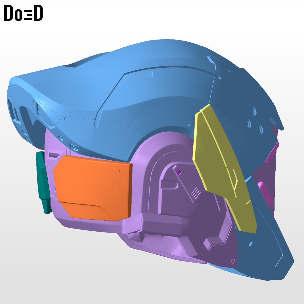 Facade of the Hezen Lords Helmet Destiny Warlock 3D Model Project #1861