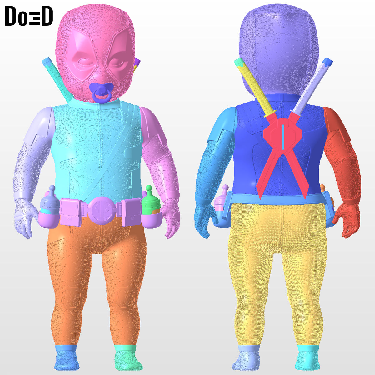 BabyPool Deadpool Figure Version 1:1 Statue 3DPrintable Model Print File #BP24