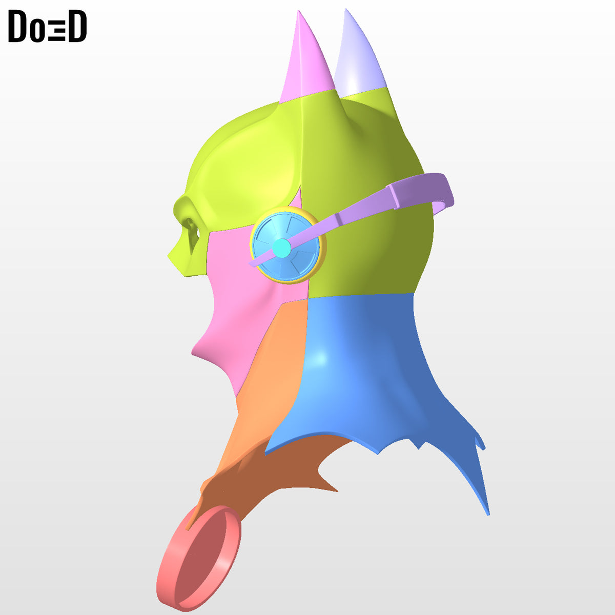 BatFlash Helmet: Modified Batman Cowl The Flash 2023 3D Printable Model STL #F38