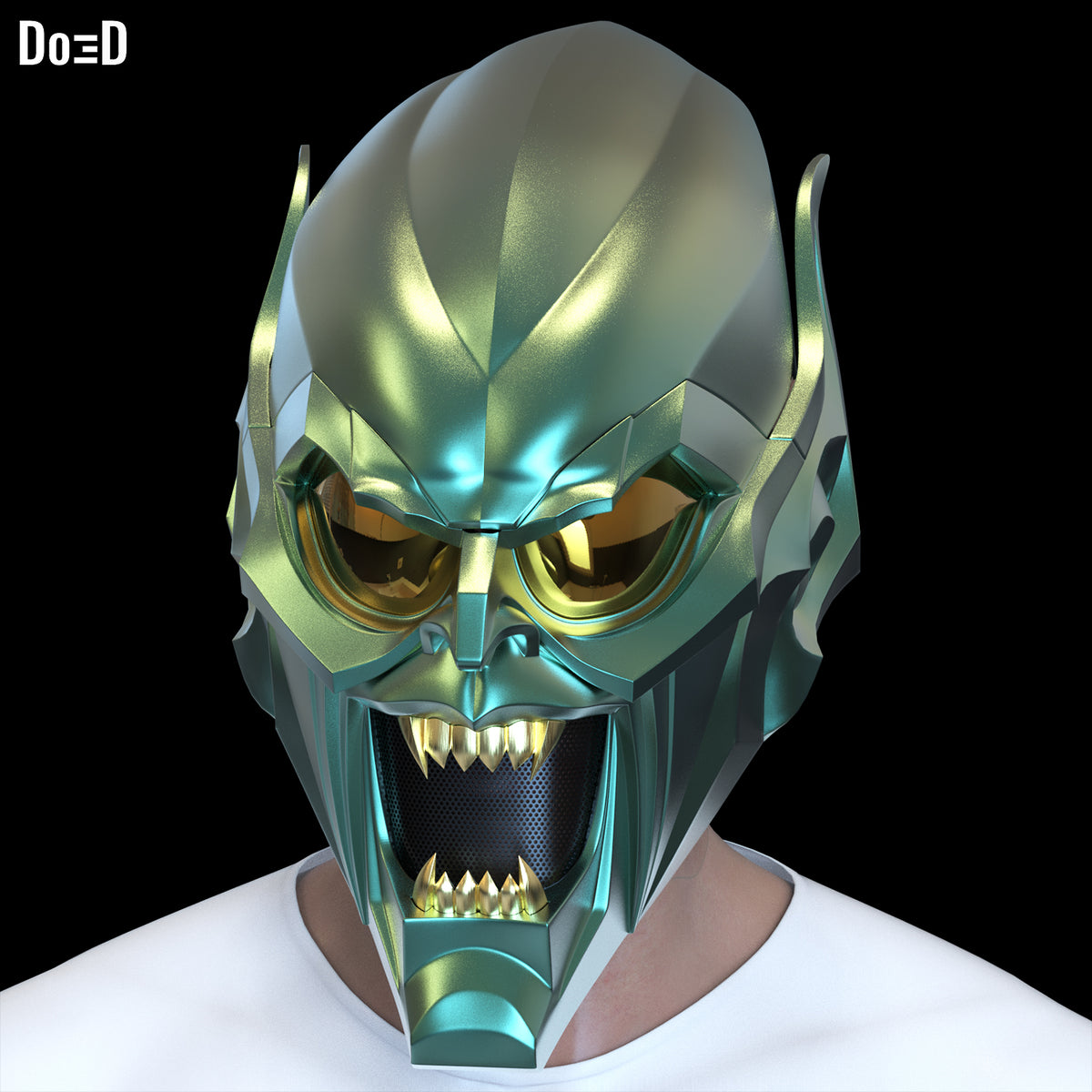 Green Goblin OG Helmet (Swappable Face) | 3D Printable Model STL File #GGS5