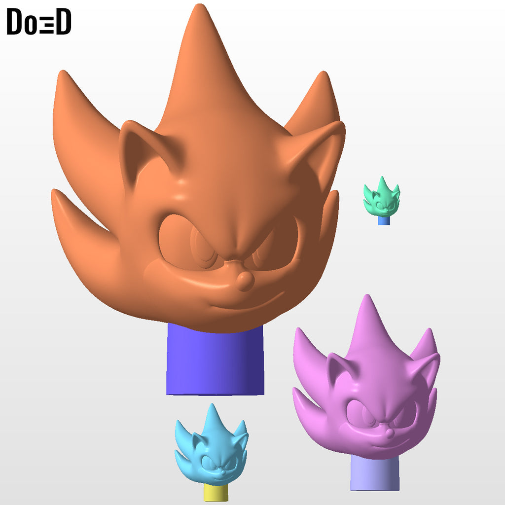 Sonic 3 Variant Head Figure / Statue Version | 3D Printable File #S3V