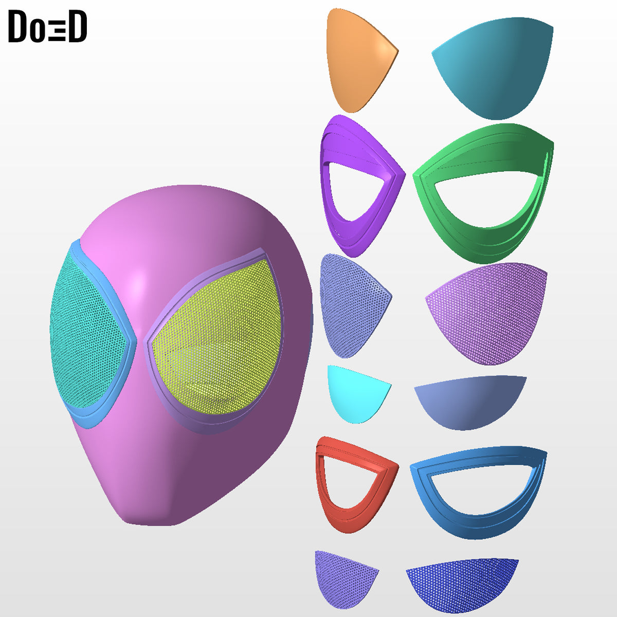 Miles Morales Shell Spider-Man Across the Spider-Verse Helmet | 3D Model STL #M3