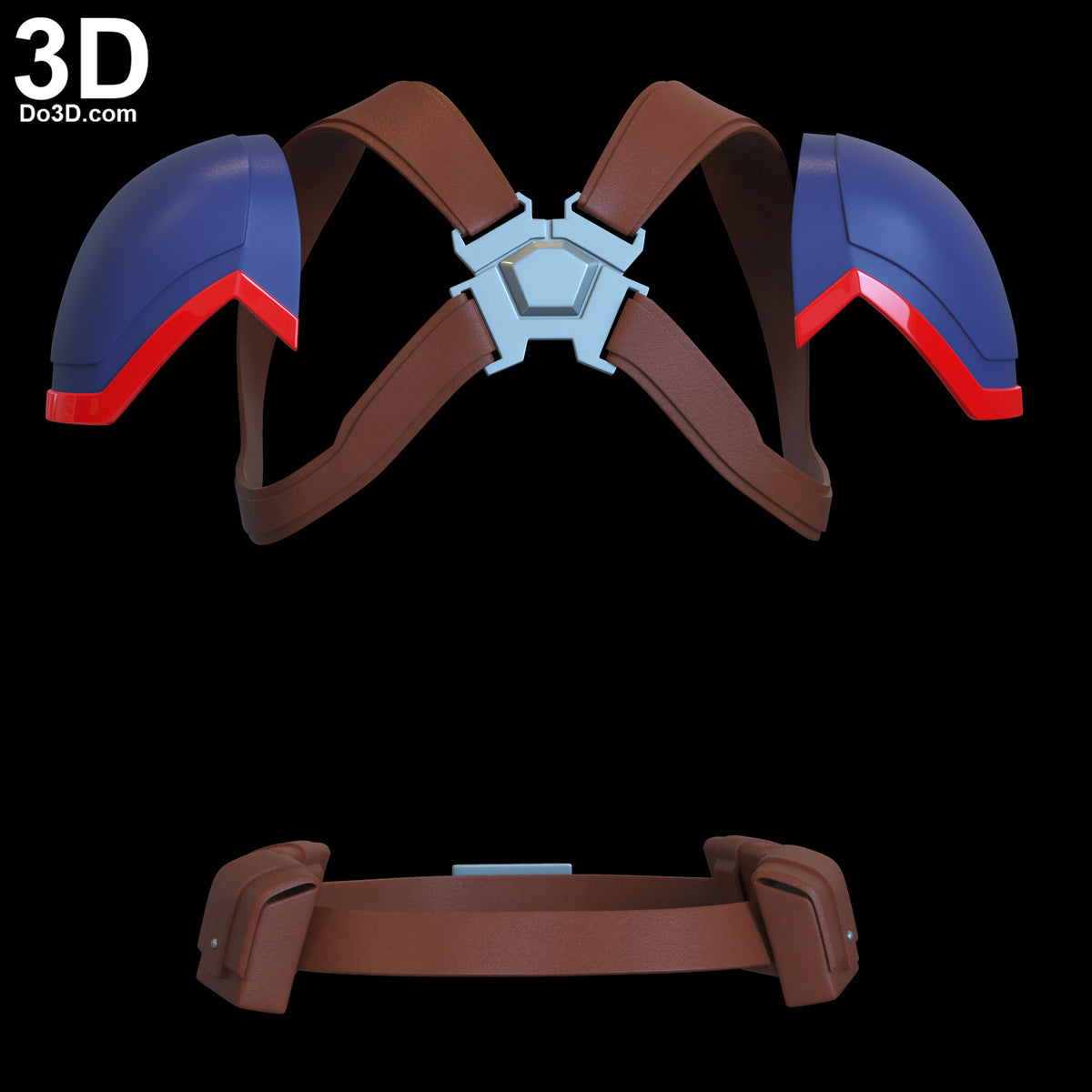 Captain Carter Shoulder Armor Belt Pouch Harness Buckle 3D Printable Model #CC13