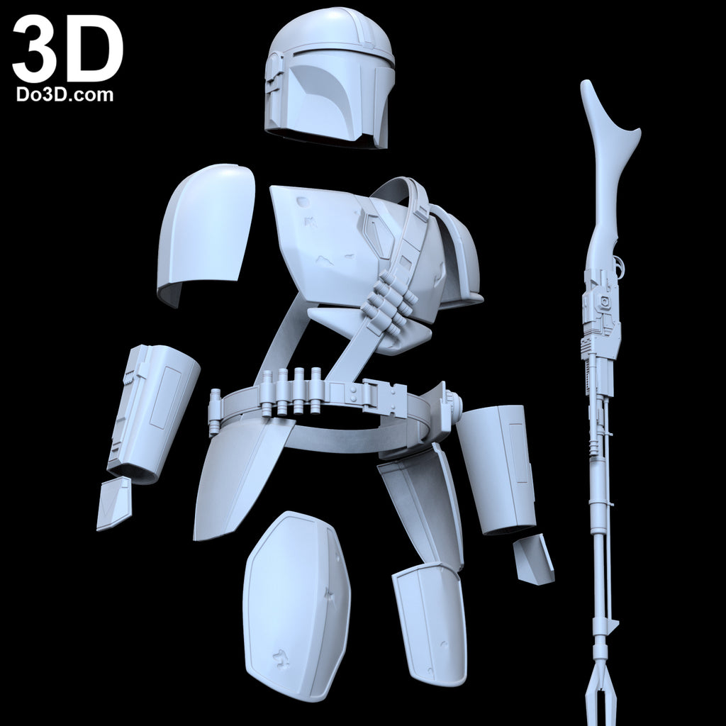 Mandalorian Original Base Armor Set | 3D Model Project #6202