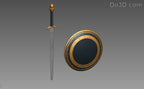 Wonder Woman Sword of Athena & Shield BVS | 3D Printable Model #526