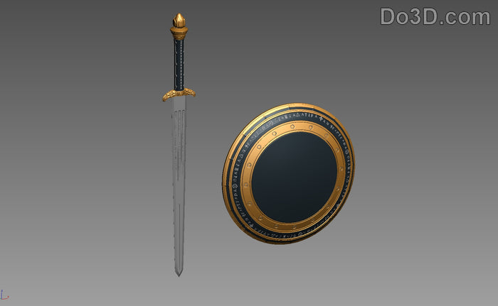 Wonder Woman Sword of Athena & Shield BVS | 3D Printable Model #526