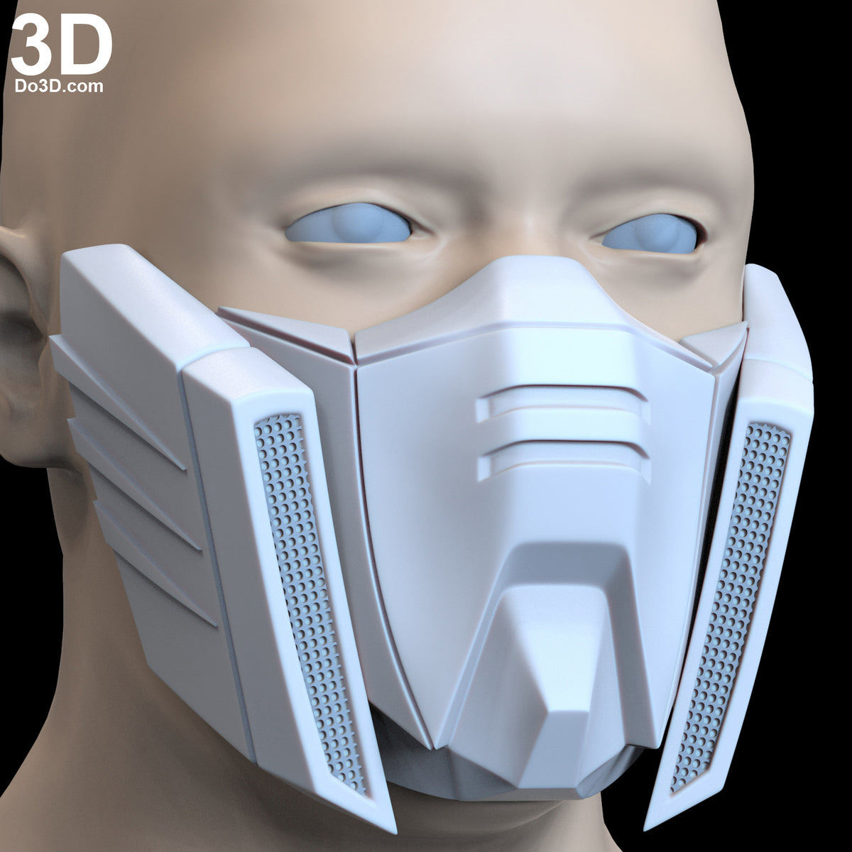 GF13-017NJII God Gundam Burning Gundam Style Face Mask | 3D Printable Model #F4