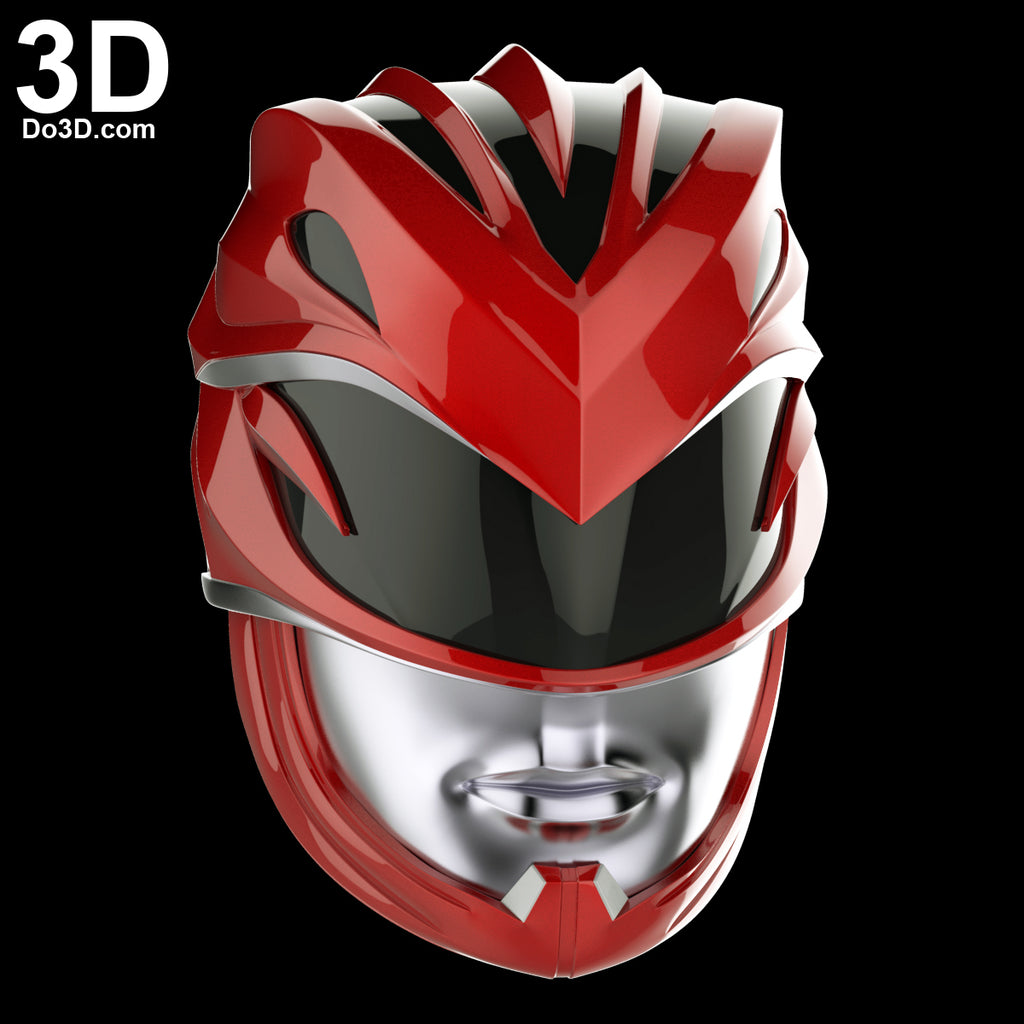 Power Rangers 2017 Red Blue Black Yellow Pink 3D Helmet Model Project #1819