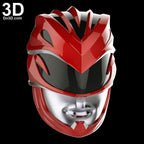 Power Rangers 2017 Red Blue Black Yellow Pink 3D Helmet Model Project #1819