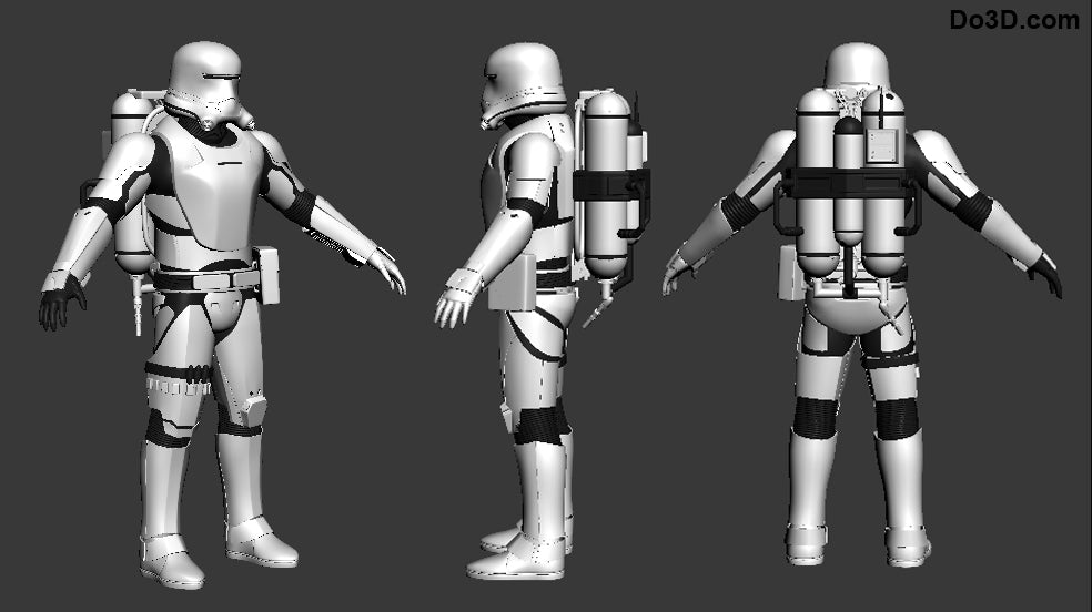 Flametrooper Armor Star Wars VII TFA | 3D Printable Model Project #247