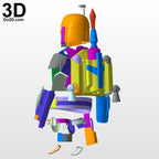 Boba Fett Star Wars Armors Mandalorian Movie Style 3D Printable Model STL #BM52