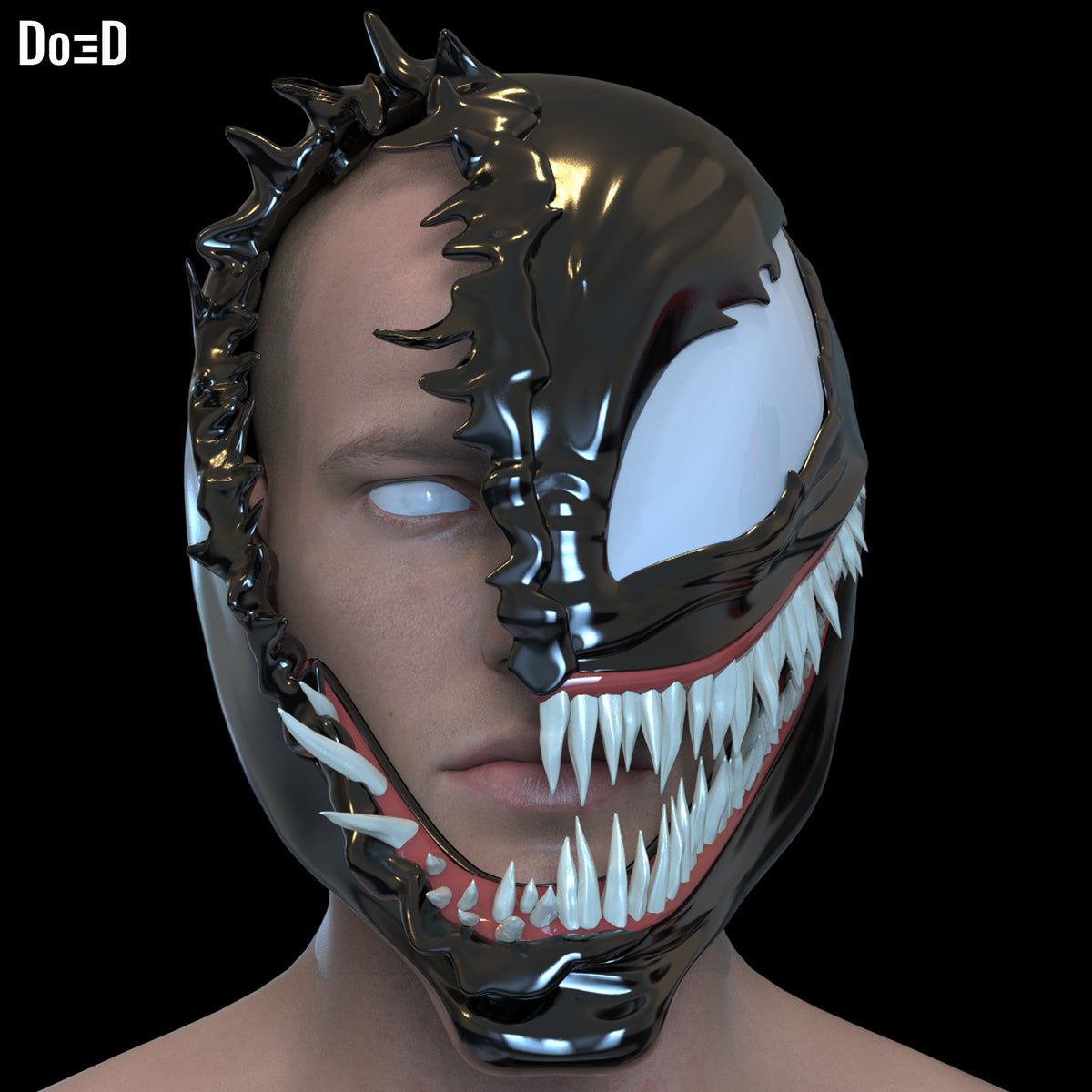 Venom 2018 Half Face Helmet "We Are Venom" Version | 3D Model Project #5132