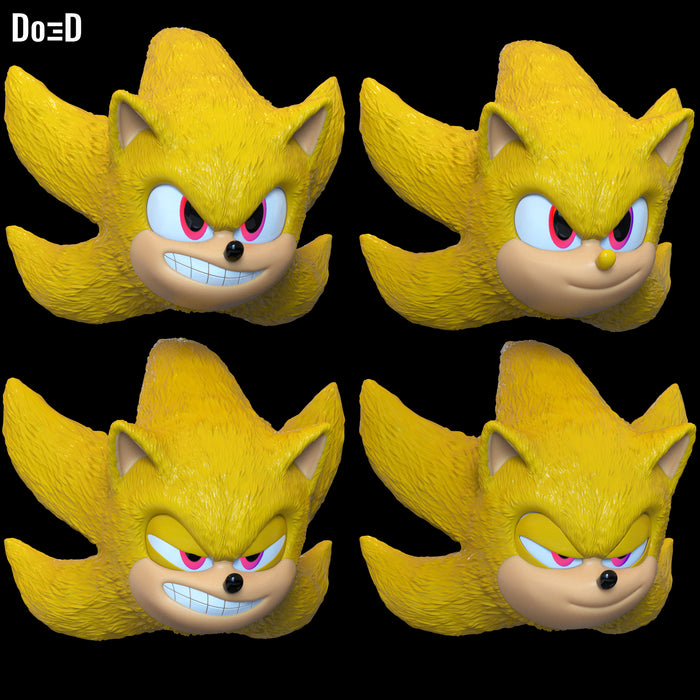 Gold Sonic 3 Helmet 3D Model STL File #GS11