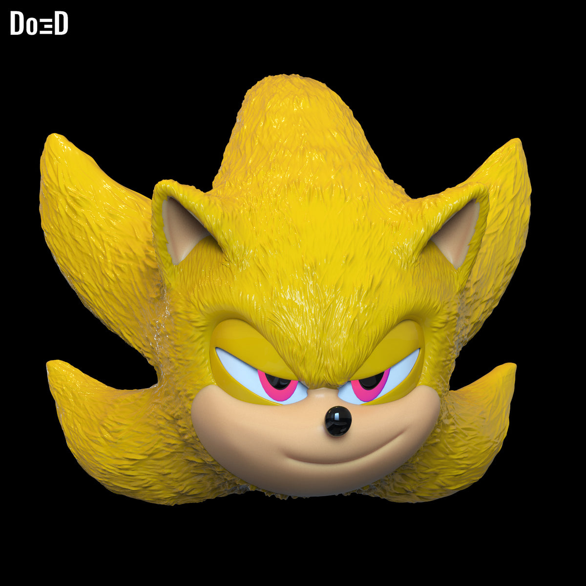 Gold Sonic 3 Helmet 3D Model STL File #GS11