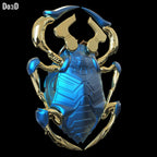 Blue Scarab Beetle | 3D Printable Model Print File STL #B993