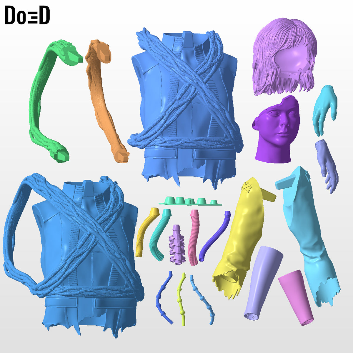 Dek & Thia Predator Badlands Full Body Cosplay 3D Printable Model STL File #PZ13