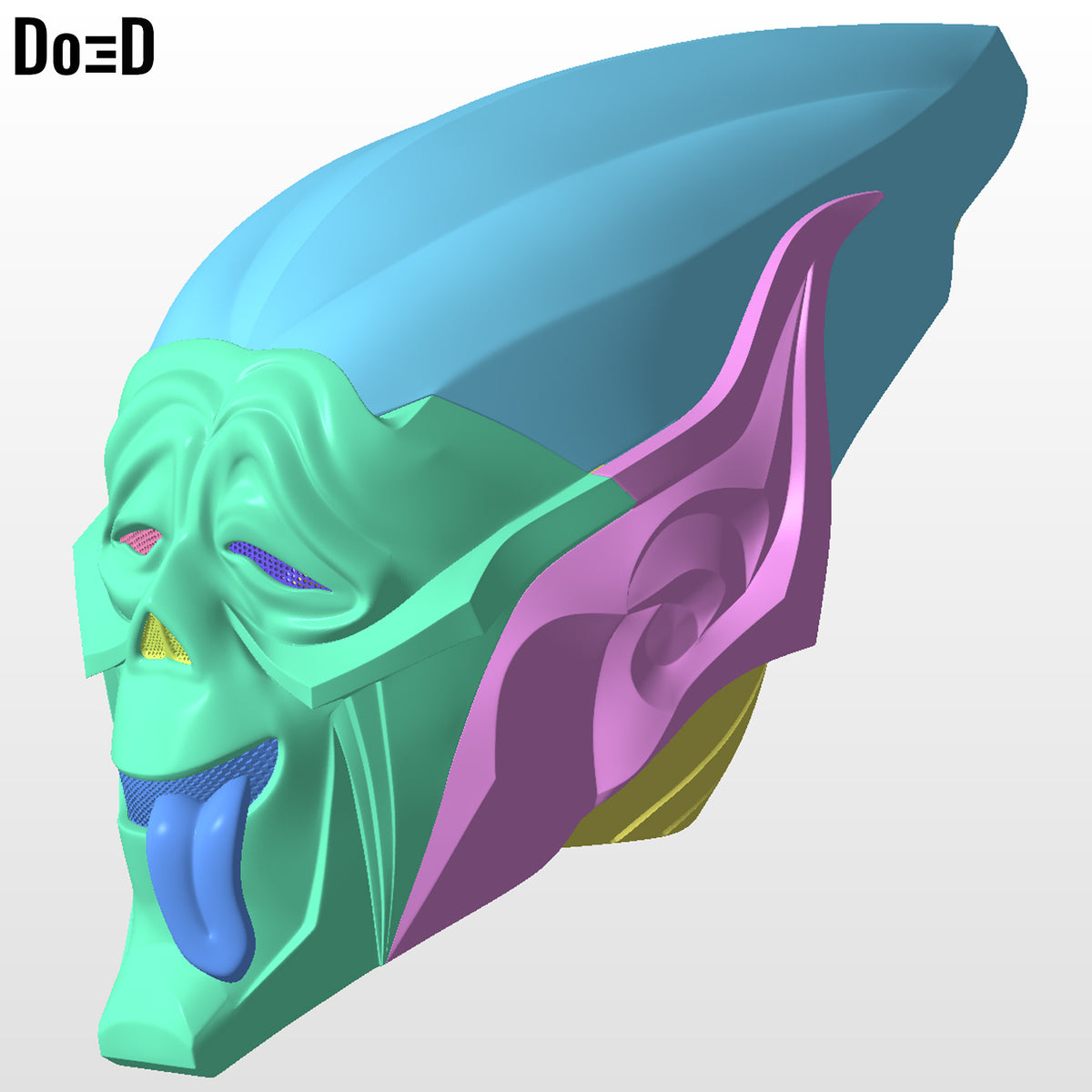 Green Goblin Wazzup OG Helmet (Swappable) | 3D Printable Model STL Face #GGO9