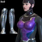 Female Gambit Girl Full Body Armor Set 3D Printable Model STL File #FG854