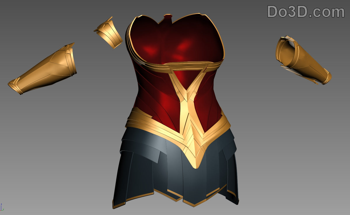 Wonder Woman Full Body Armor BVS DOJ | 3D Model Project #254