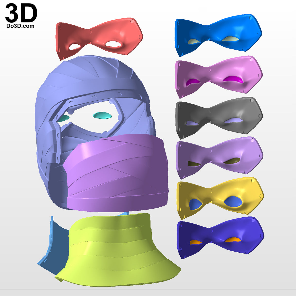 Moon Knight Helmet / Face Shell with Swappable Eyes | 3D Printable Model #M157