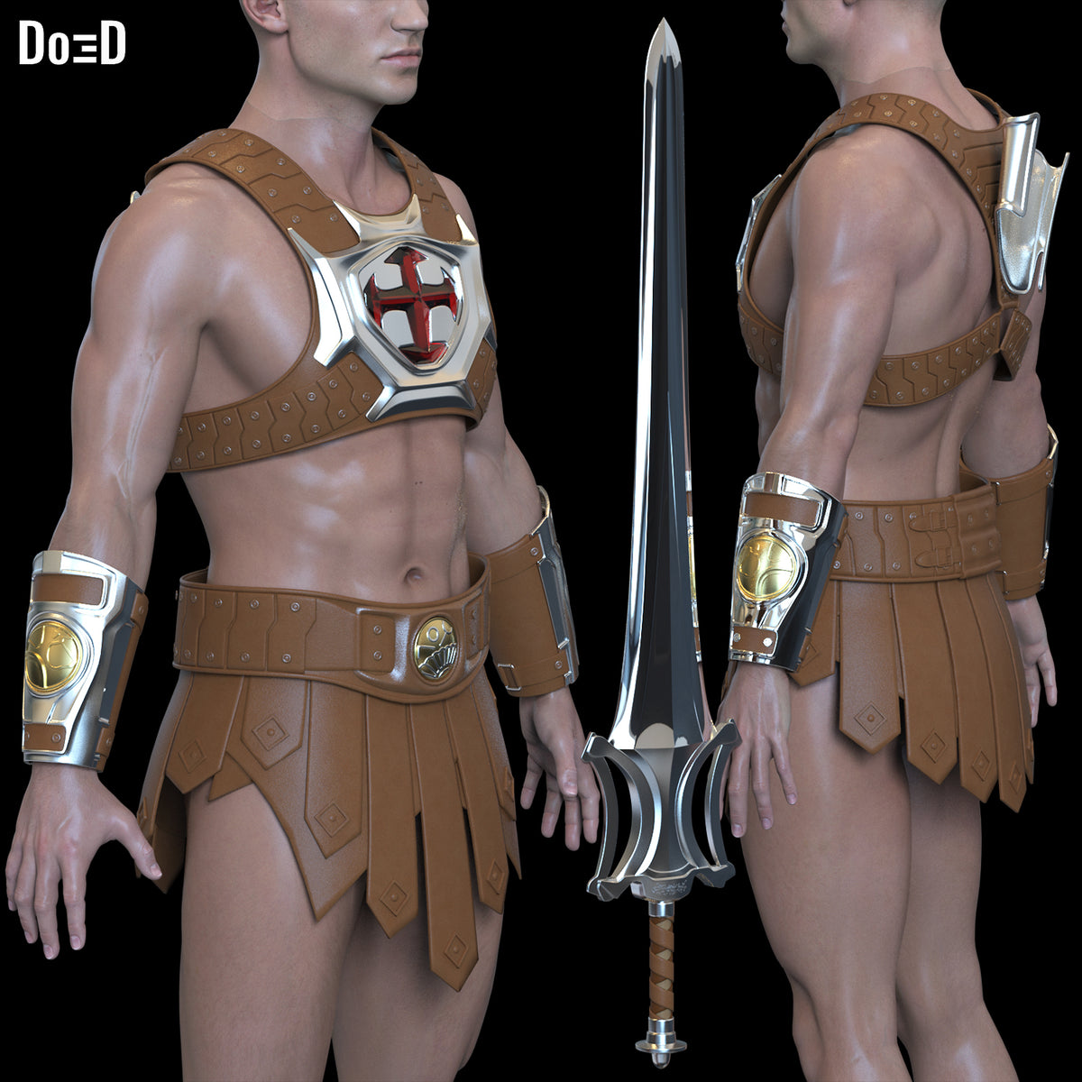 He-Man Full Body  Power Sword Masters of the Universe 3D Printable Model #HM63