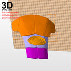3D Printable Model: Red Ranger 2017 Power Rangers Helmet + Full Armor STL #2276