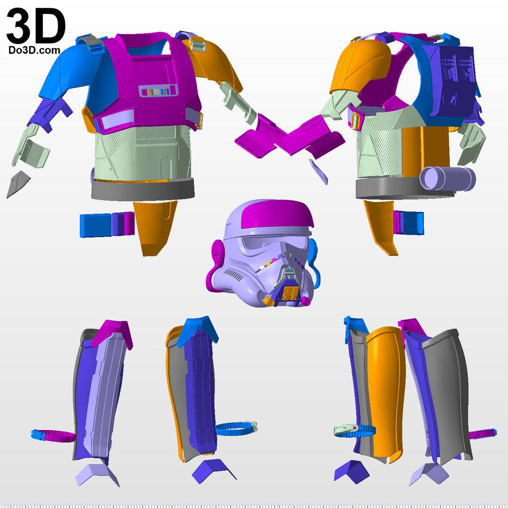 Patrol Trooper Helmet, Armor, and Boots Star Wars | 3D Model Project #4672