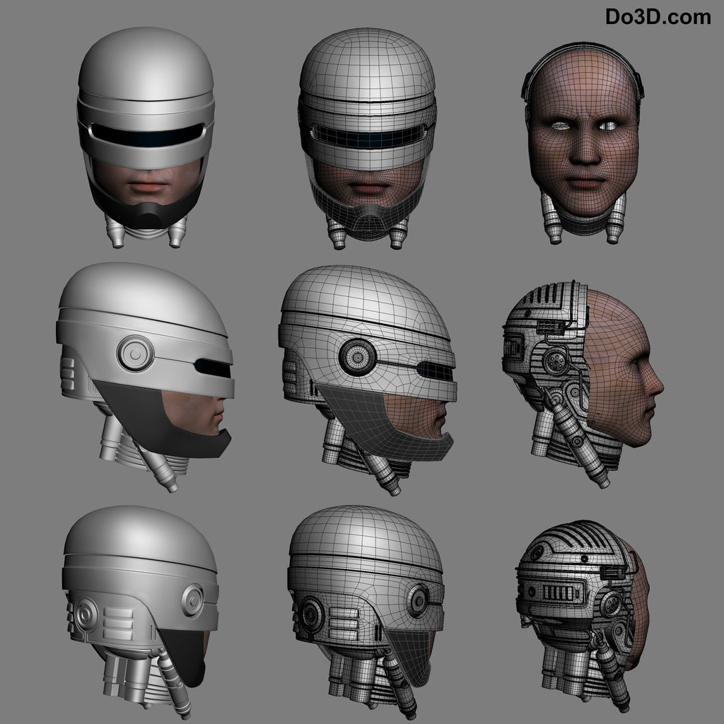 Robocop Helmet 1987 Inner and Outter | 3D Printable Model #224