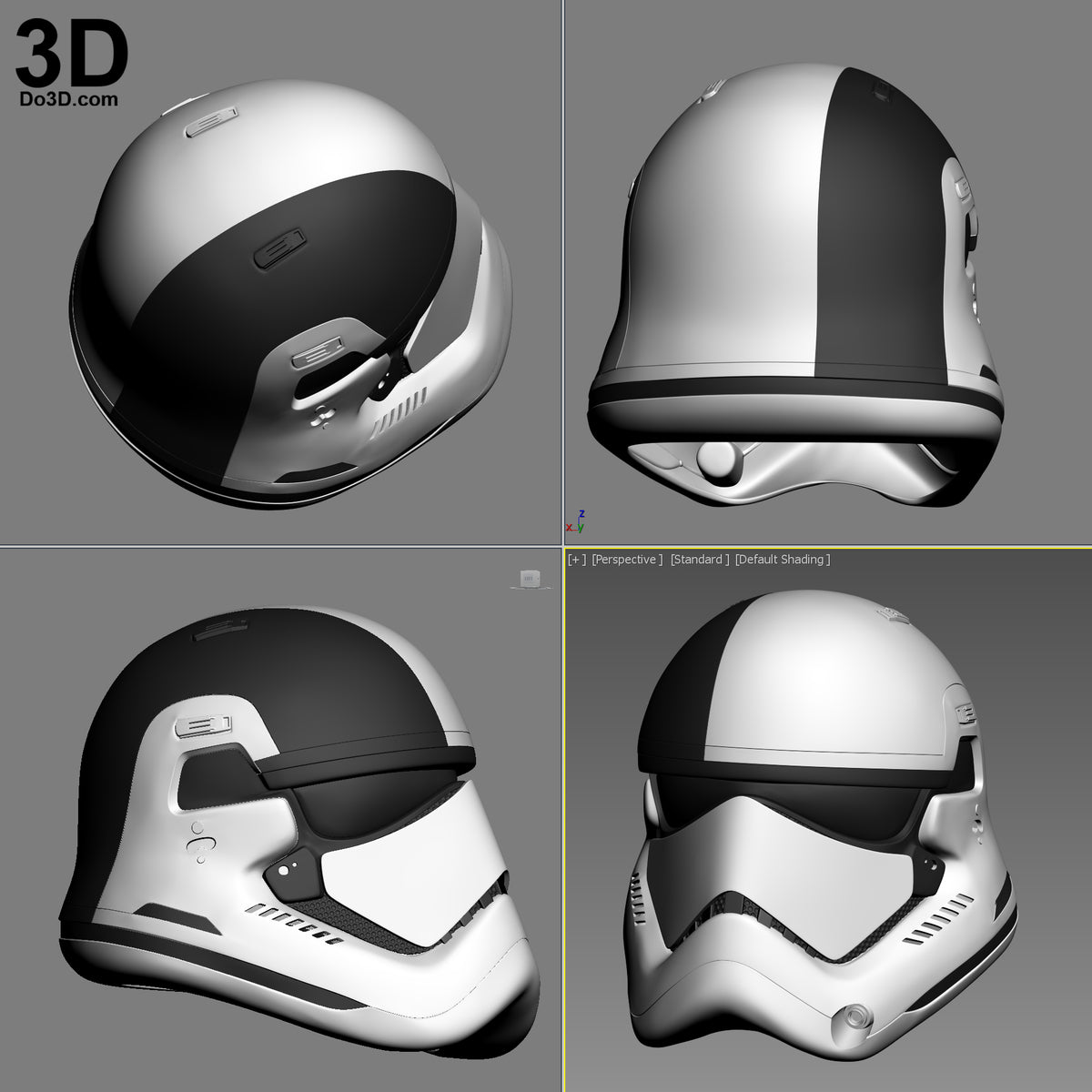 Stormtrooper First Order Star Wars Last Jedi Helmet, 3D Model Project #3939