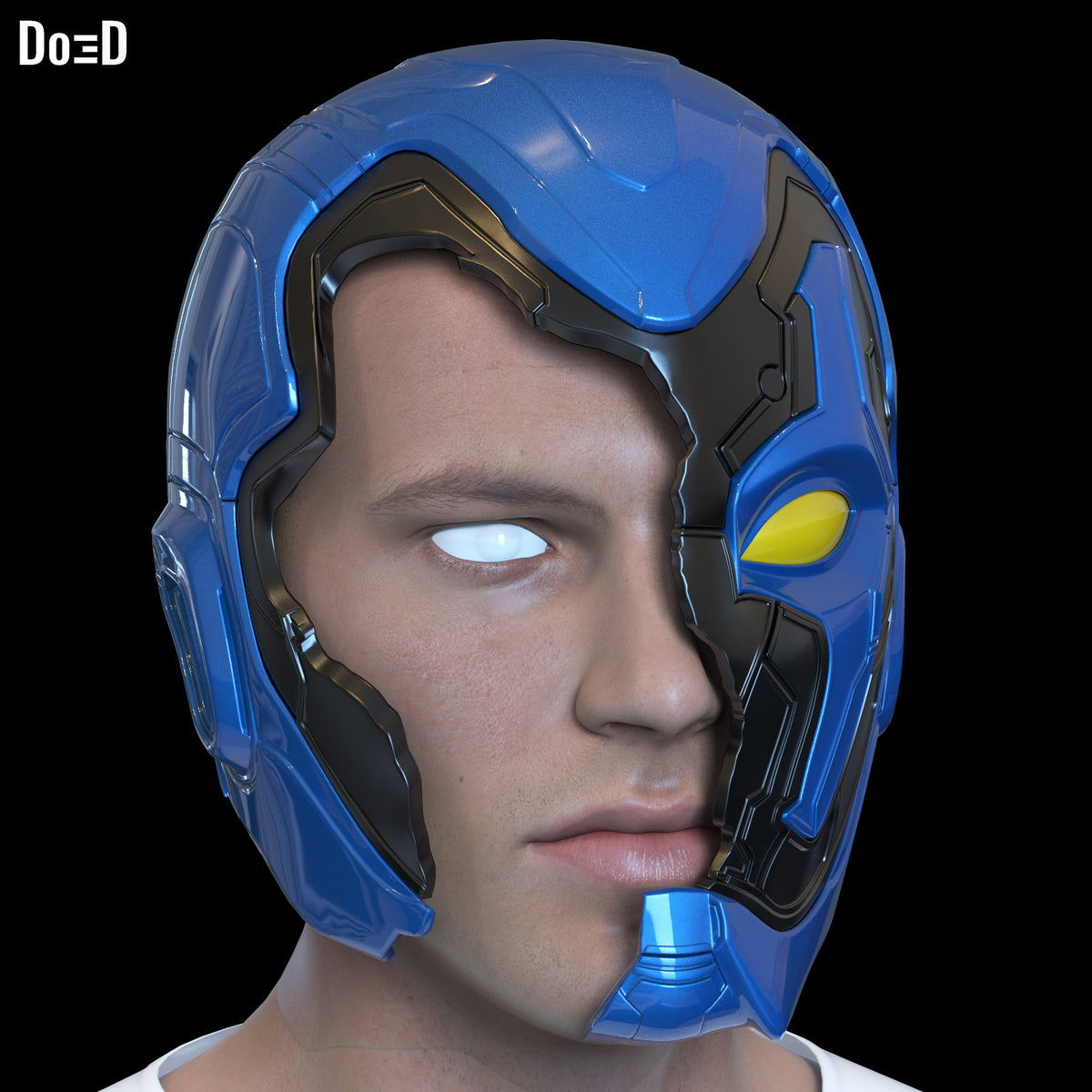 Bundle Blue Beetle Helmet V2 + Battle Damages Skull 3D Printable Model STL #SB25