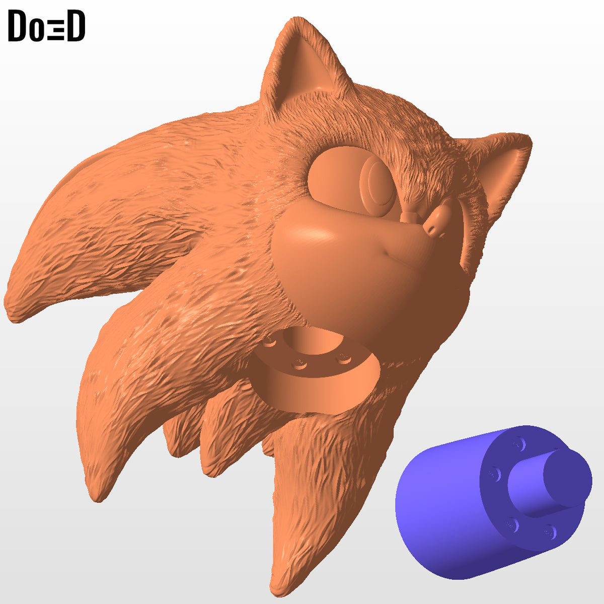 Sonic Head Figure / Statue Version | 3D Printable Model #SS33