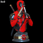 Gun Sniffing Deadpool Bust Life Size 1:1 Statue Figure 3DPrintable Model #DS155
