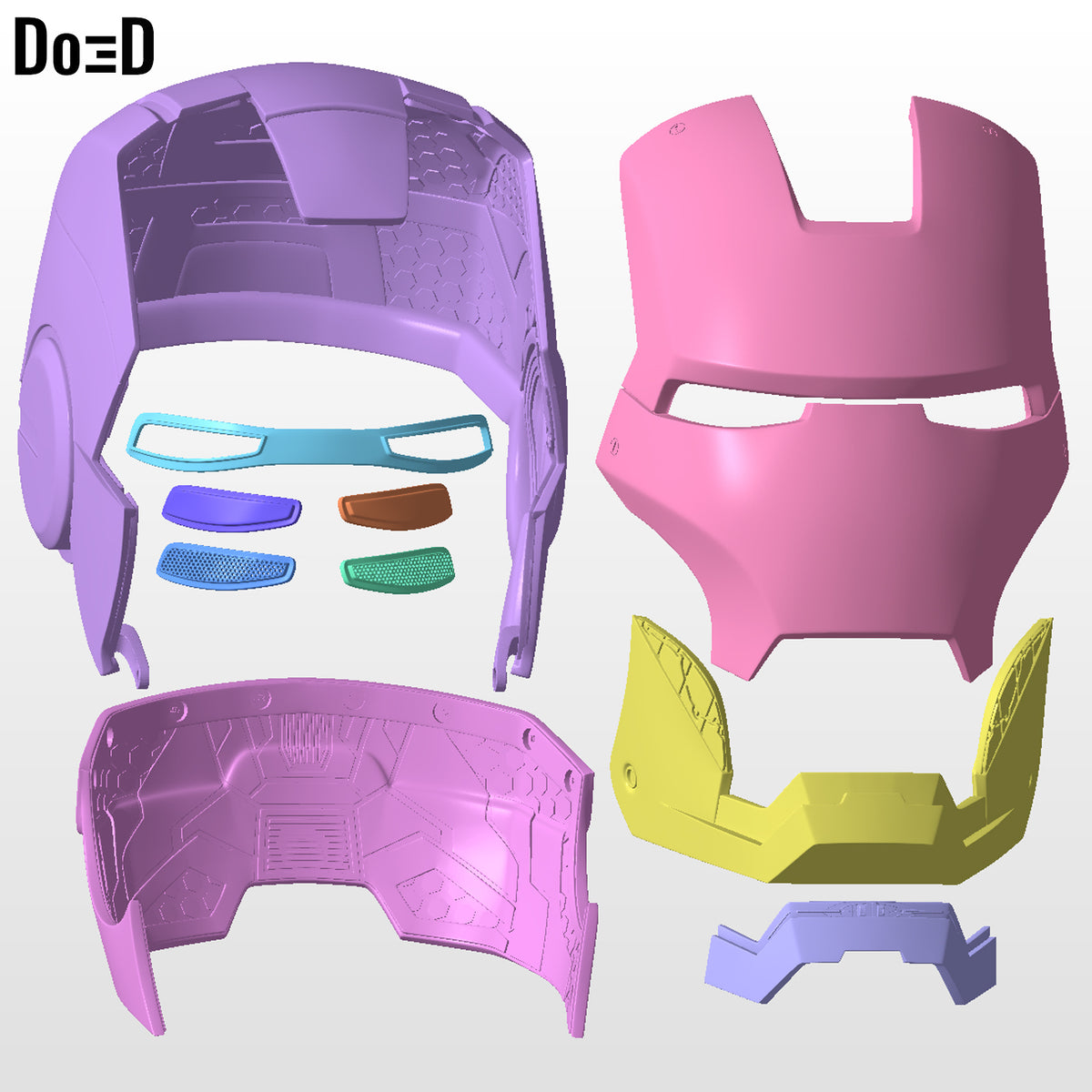 Iron Man Mark VI MK 6 Armor Suit + Inner Chest Details 3D Printable Model #TI23