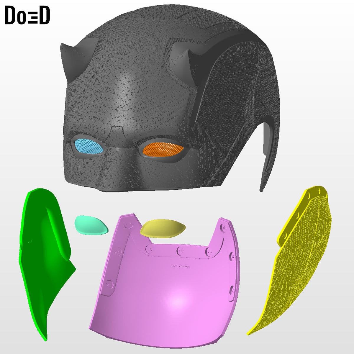 Daredevil Born Again Black Helmet Season 2 | 3D Printable Model Print STL #DBA29