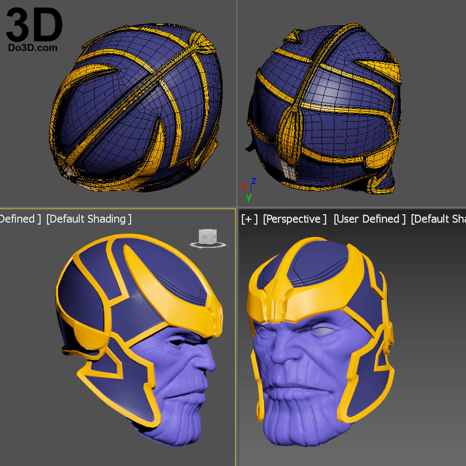 Thanos Helmet and Face Shell | 3D Printable Model #2058
