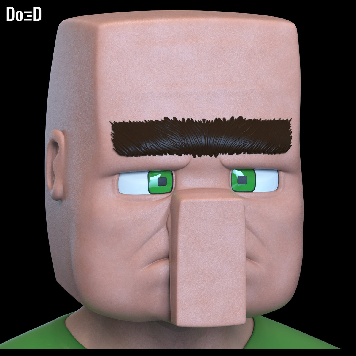 Villager Helmet Head Minecraft Movie | 3D Printable Model STL File #V11
