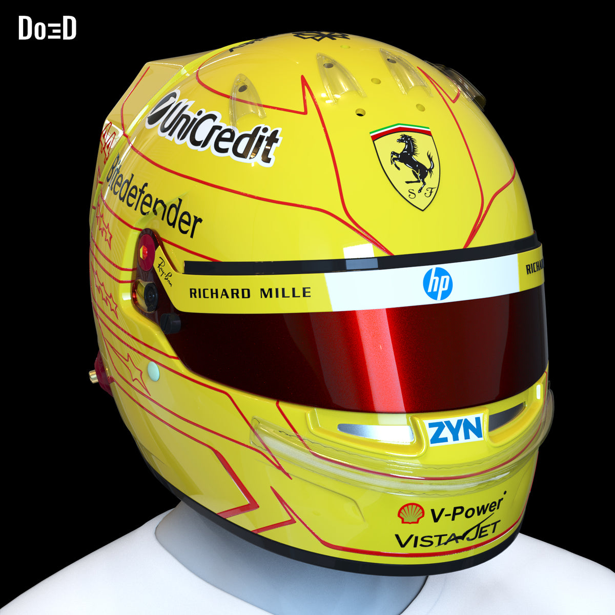 Lewis Hamilton 2026 Helmet F1 Racer Ferrari Bell Formula 1 3D Printable Model #F