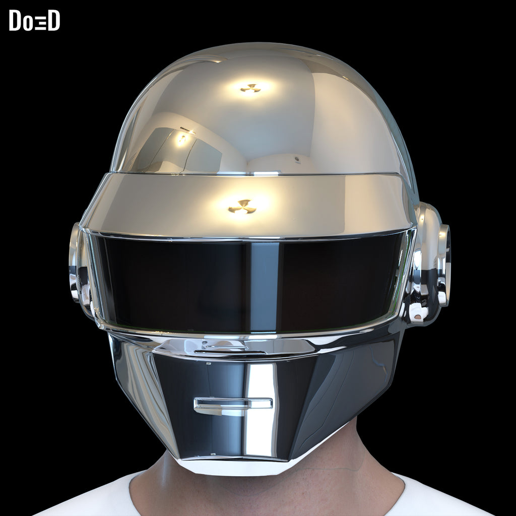 Daft Punk Silver / White Thomas Bangalter  Helmet | 3DPrintable Model STL #D444