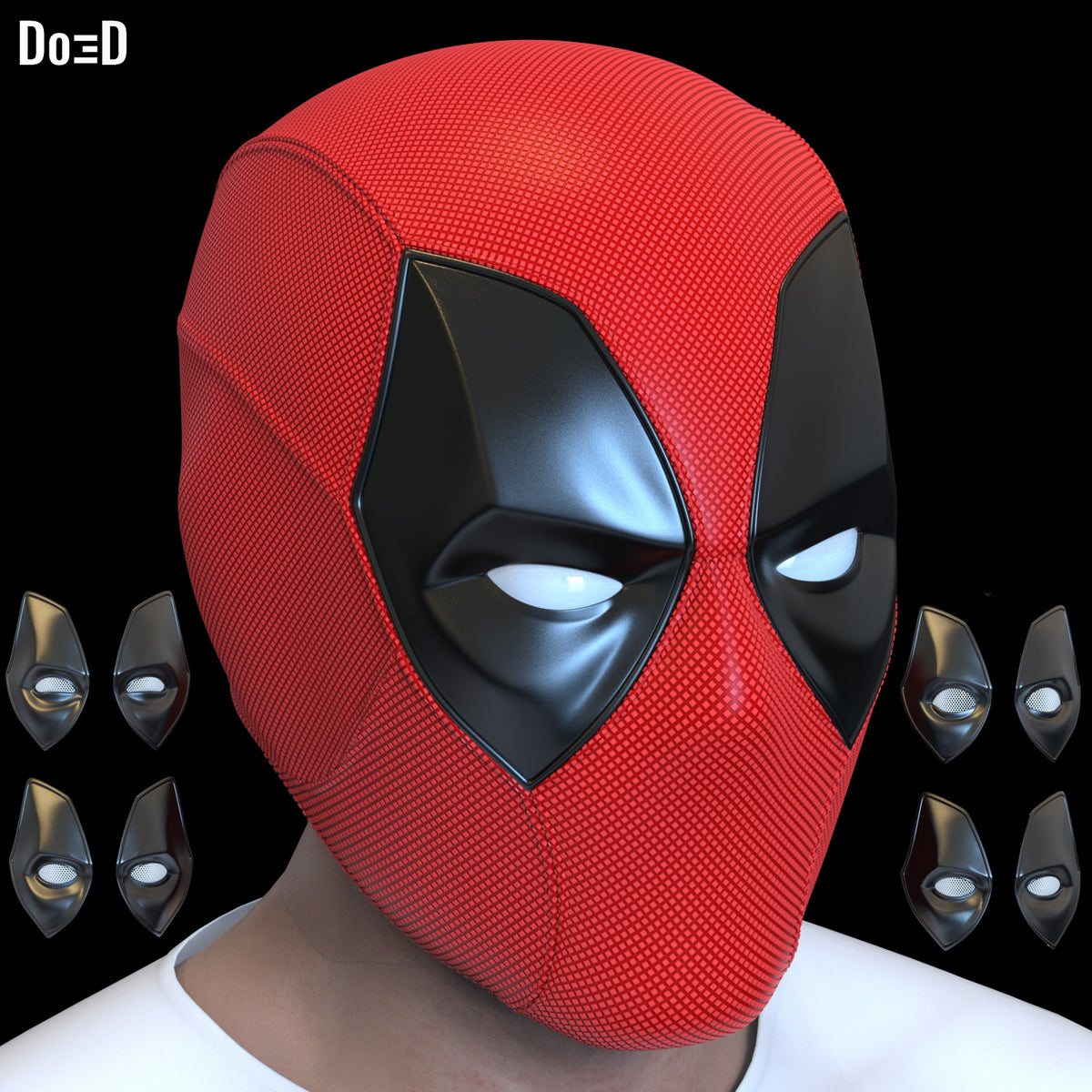 Batpool 2 Helmet (Batman Deadpool) 3D Printable Model Print File STL #B902