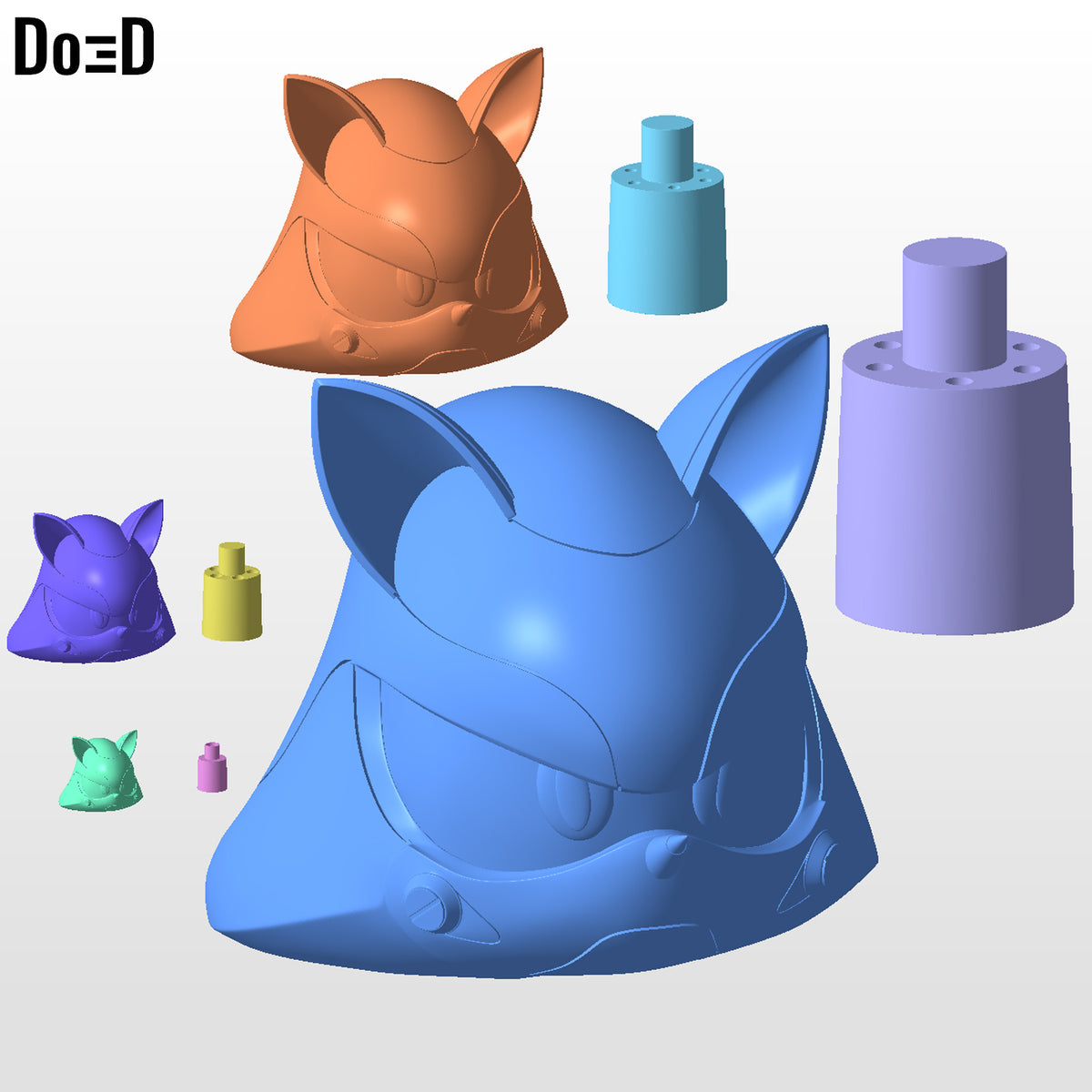 Metal Sonic 3 Variant Head Figure / Statue Version | 3D Printable File #S3V
