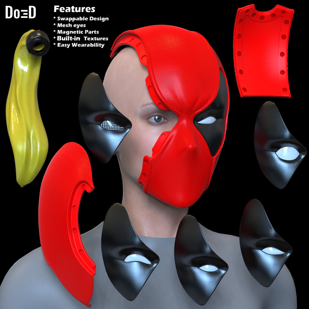 Lady Deadpool helmet | 3D printable model file #LD19