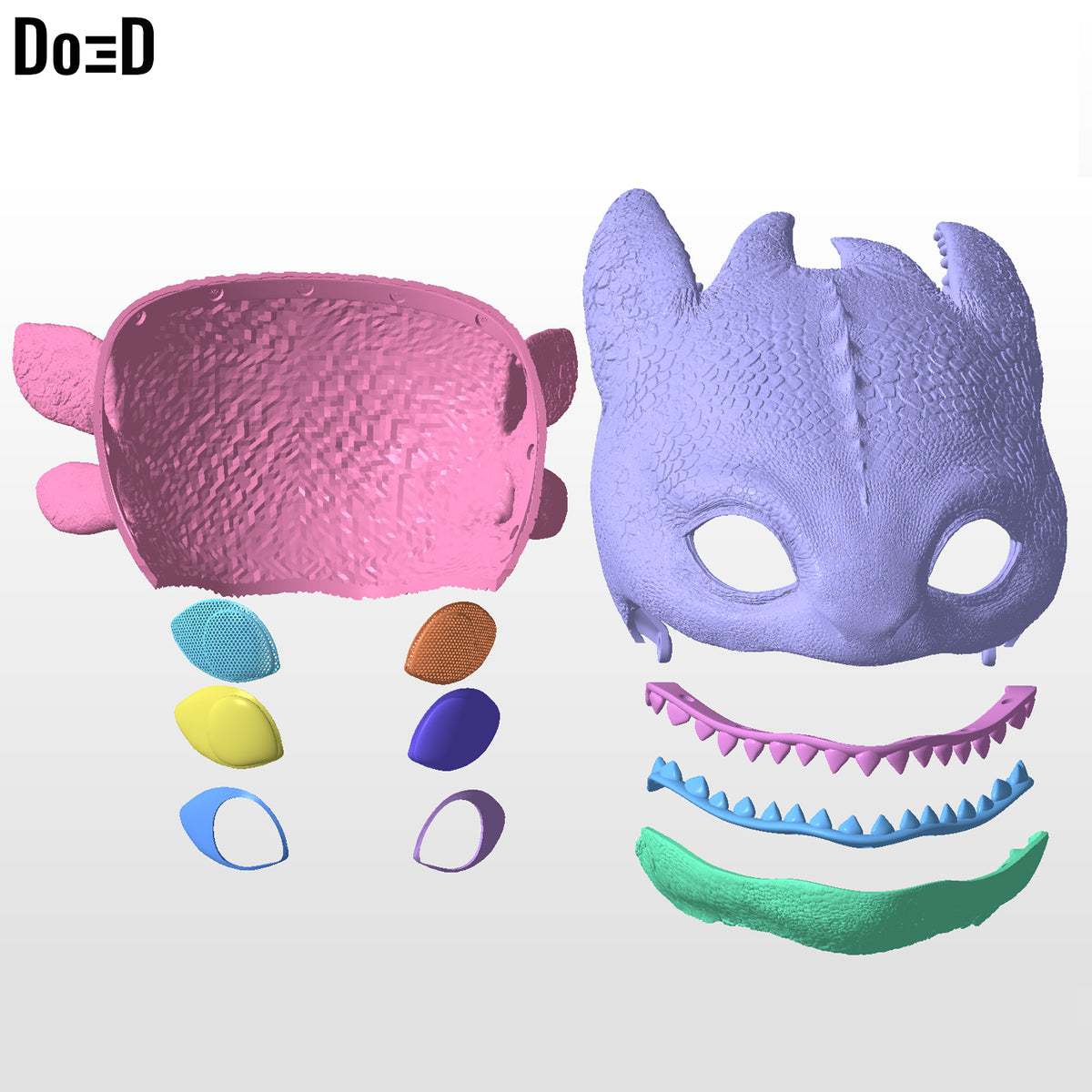 Toothless Helmet 2025 How to Train Your Dragon 3D Printable Model STL File #T381