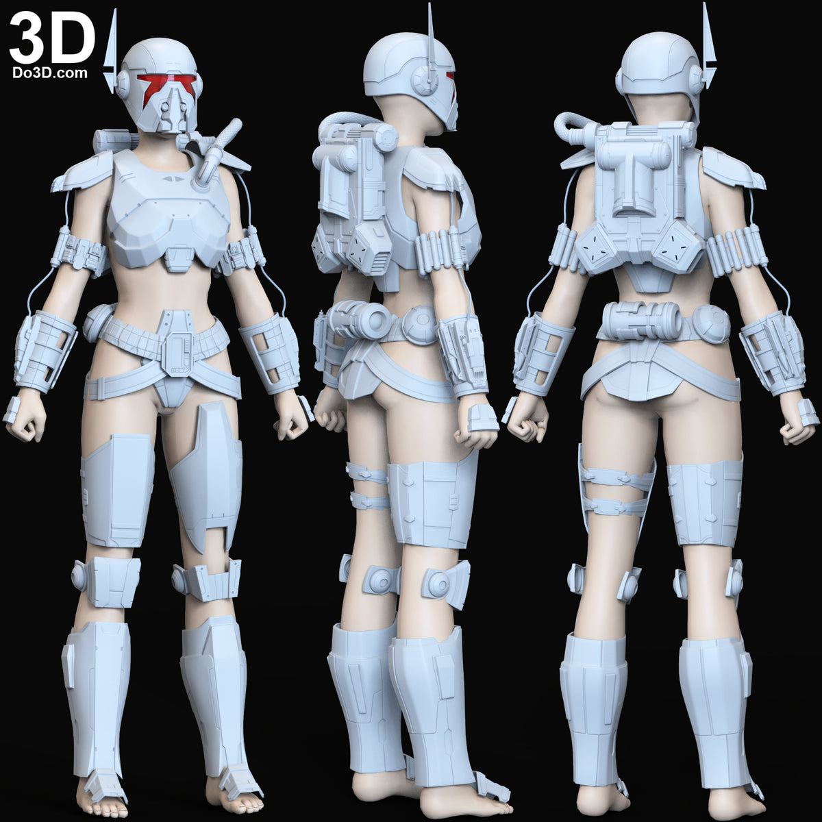 Shae Vizla SWTOR Full Body Armor + Helmet | 3D Model Project #6337