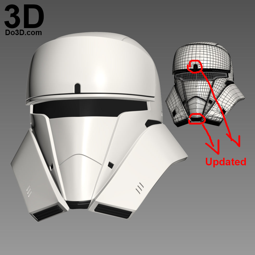 Hover Tank Trooper, Tanker, Commander Helmet Star Wars | 3D Model Project #1073