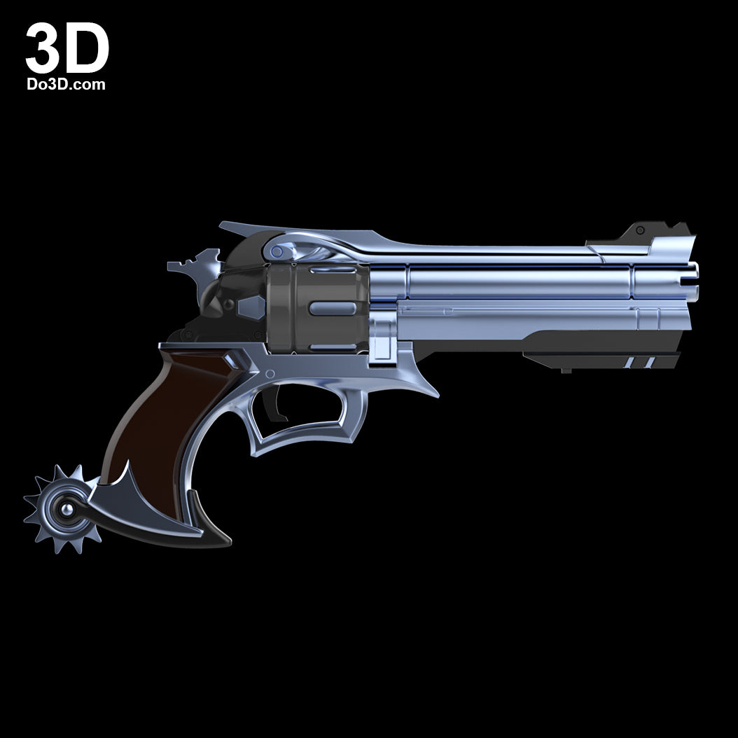 McCree Peacekeeper Revolver Pistol Gun | 3D Printable Model STL #810