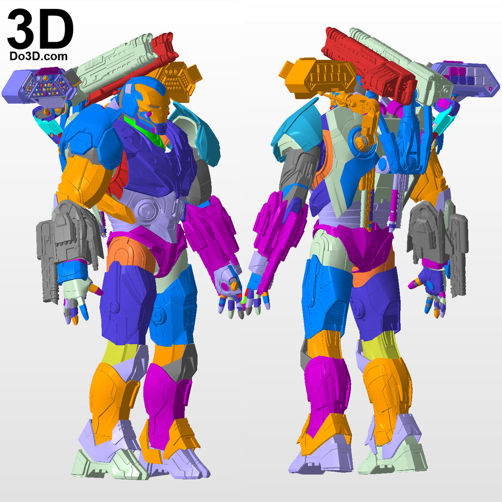 3D Print Model: Avengers Endgame' Iron Patriot Armor Suit File Format STL #6147