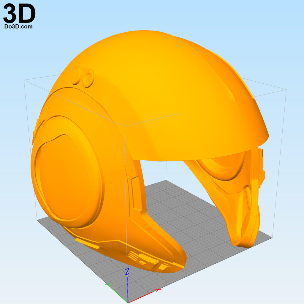 X-Wing Resistance Pilot Poe Dameron Helmet Star Wars TFA, 3D Model Project #244